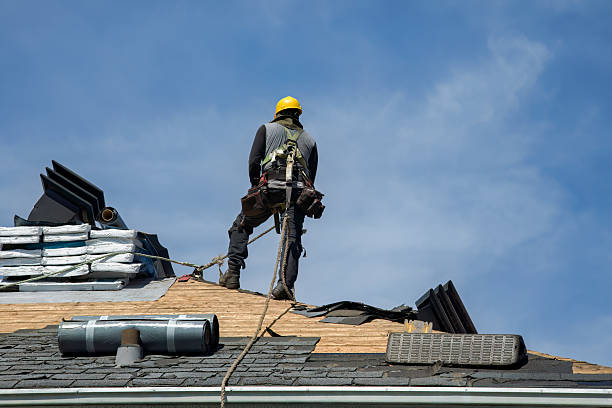 Professional Gutter Installation technician working in Lake Delton, WI
